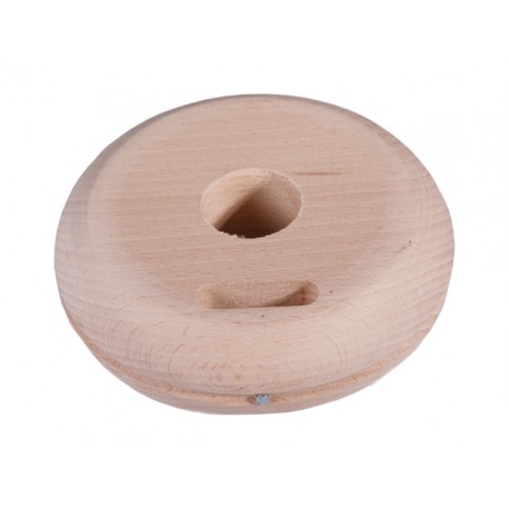 Platte mastknop van hout