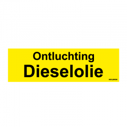Graveerplaatje 'Ontluchting dieselolie' mt.m