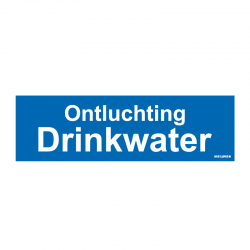 Graveerplaatje 'Ontluchting Drinkwater' mt.m