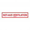 Graveerplaatje 'Not-aus ventilation' 15x3cm