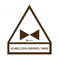 Graveerplaatje 'Schnellschlussventil tanks' 10x11cm