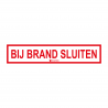 Sticker Heijmen 'Bij brand sluiten NL' 15x3cm