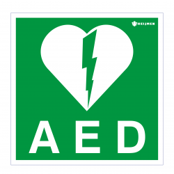 Sticker Heijmen 'AED' 15x15cm
