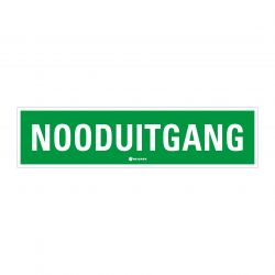 Sticker Heijmen 'Nooduitgang NL' 30x7,5cm