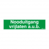 Sticker Heijmen 'Nooduitgang vrijlaten NL' 30x7,5cm