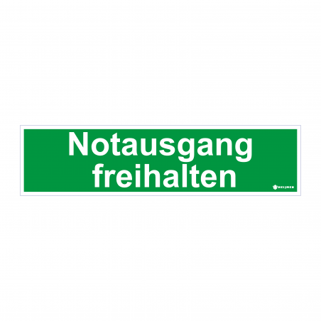 Sticker Heijmen 'Nooduitgang vrijlaten Duits' 30x7,5cm