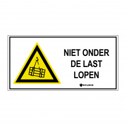 Sticker Heijmen 'Niet lopen NL' 18x9cm