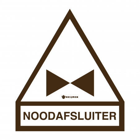 Sticker Heijmen 'Noodafsluiter NL' 10x11cm