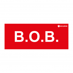 Sticker Heijmen 'B.O.B.' 10x4cm