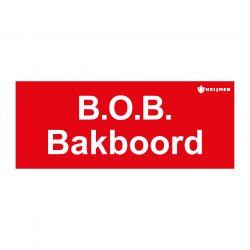 Sticker Heijmen 'B.O.B. BB' 10x4cm
