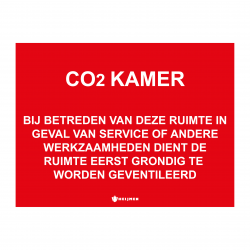Sticker Heijmen 'CO2 kamer' 20x15cm
