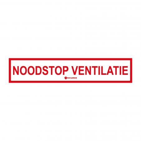 Sticker Heijmen 'Noodstop ventilatie NL' 15x3cm