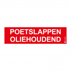 Sticker Heijmen 'Poetslappen oliehoudend NL' 15x3cm
