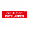 Sticker Heijmen 'Poetslappen oliehoudend Duits' 15x3cm