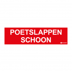 Sticker Heijmen 'Poetslappen schoon NL' 15x3cm