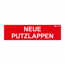 Sticker Heijmen 'Poetslappen schoon Duits' 15x3cm