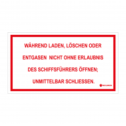 Sticker Heijmen 'Laden en lossen Duits' 18x10cm