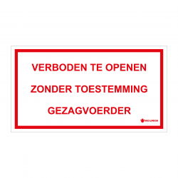 Sticker Heijmen 'Toestemming gezagvoerder NL' 18x15cm