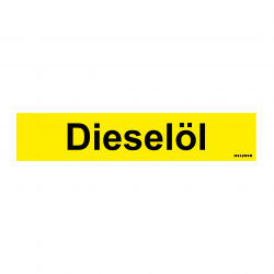 Sticker Heijmen 'Dieselolie Duits' 10x2cm