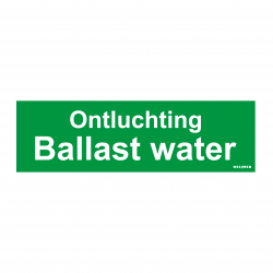 Sticker Heijmen 'Ontluchting ballast water NL' 10x3cm