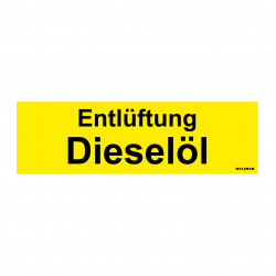Sticker Heijmen 'Ontluchting dieselolie Duits' 10x3cm