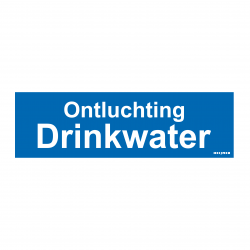 Sticker Heijmen 'Ontluchting drinkwater NL' 10x3cm