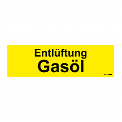 Sticker Heijmen 'Ontluchting gasolie Duits' 10x3cm