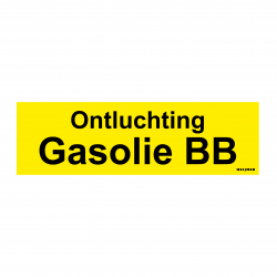 Sticker Heijmen 'Ontluchting gasolie BB NL' 10x3cm