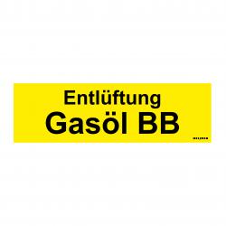 Sticker Heijmen 'Ontluchting gasolie BB Duits' 10x3cm