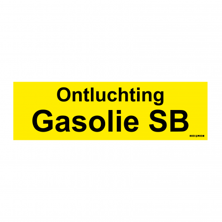 Sticker Heijmen 'Ontluchting gasolie SB NL' 10x3cm
