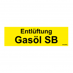 Sticker Heijmen 'Ontluchting gasolie SB Duits' 10x3cm