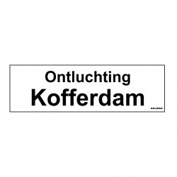 Sticker Heijmen 'Ontluchting kofferdam' 10x3
