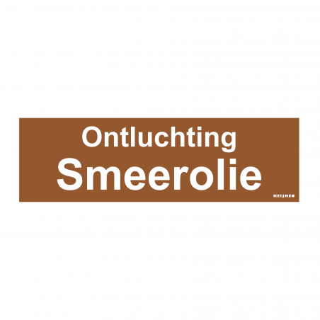 Sticker Heijmen 'Ontluchting smeerolie NL' 10x3cm