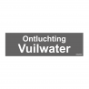 Sticker Heijmen 'Ontluchting vuilwater NL' 10X3CM