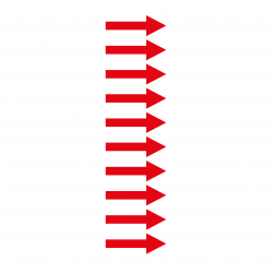 Sticker Heijmen 'Rode pijl' 10 stuks 20X7CM