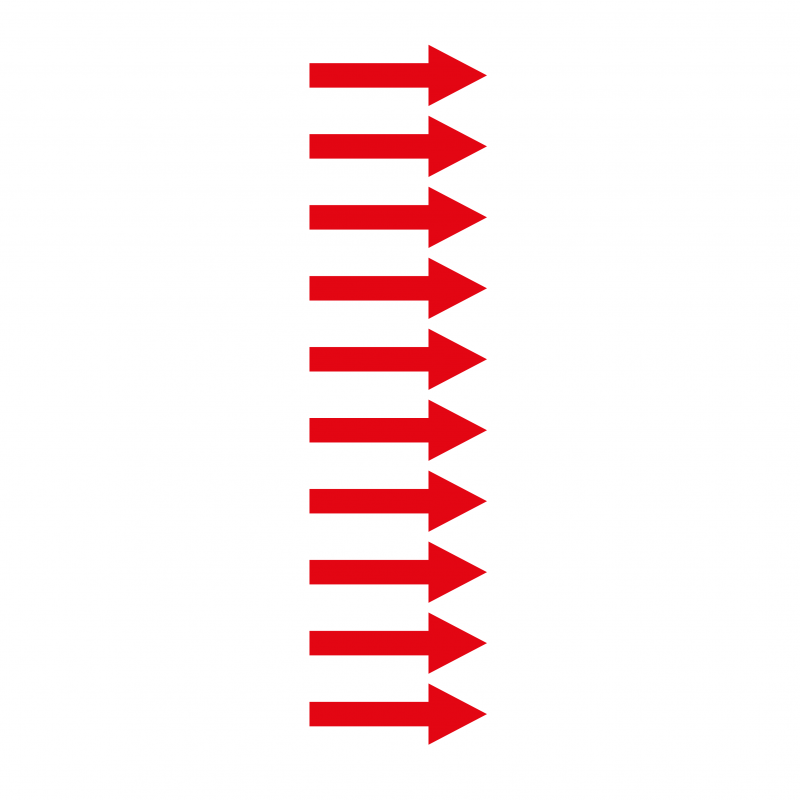 Onderdrukking activering vacature Sticker Heijmen 'Rode pijl' 10 stuks 20X7CM - Scheepsuitrusting